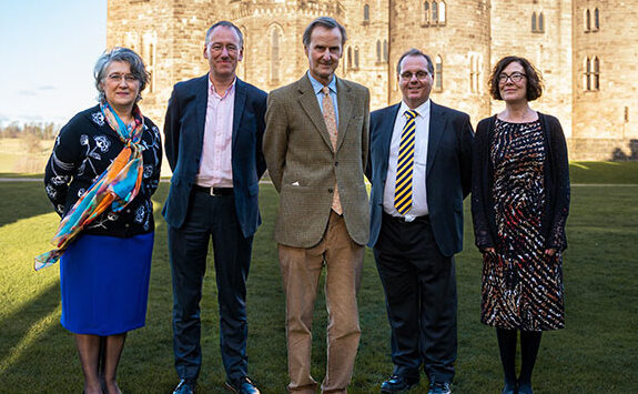 Duke of Northumberland (centre) celebrates the 30th anniversary of the Centre for Rural Economy (CRE)